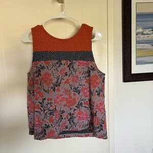 Anthropologie Pink Boxy Sleeveless Tank Top